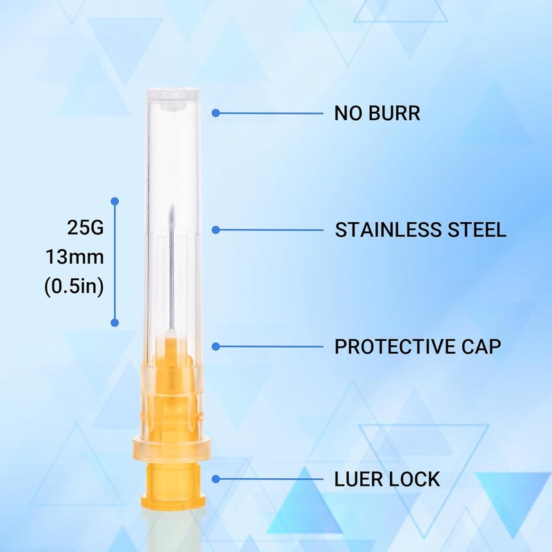 Maydeyy 100 Pack 25Ga 13mm 1/2 in Disposable for Scientific and Industrial Dispensing, Individually Wrapped - Image 2